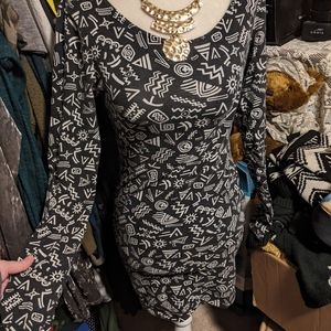 Woman's tribal print cocktail dress